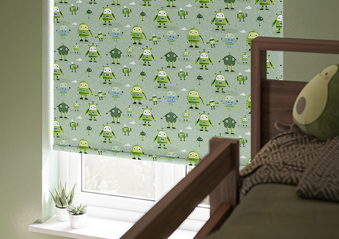 Sparky Squad, Lime Green - Roller Blind - Image 5